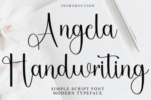 Angela Handwriting Font for Elegant Business Branding