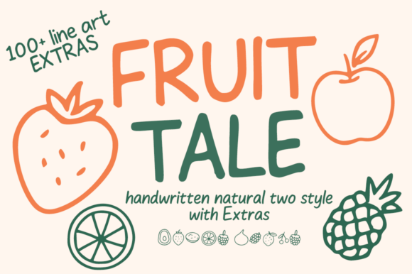 Fruit Tale Font: Refreshing Handwritten Style for Small Business Branding