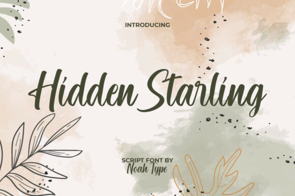 Hidden Starling Font: A Script for Handmade Labels