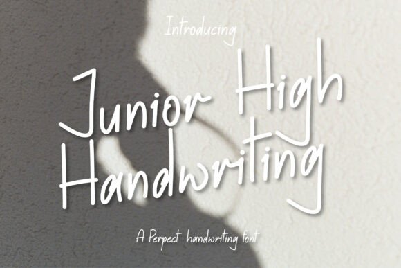 Junior High Handwriting Font for Small Business Branding