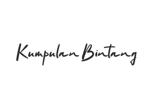 Kumpulan Bintang Font: Bold Signature Style for Digital Campaigns