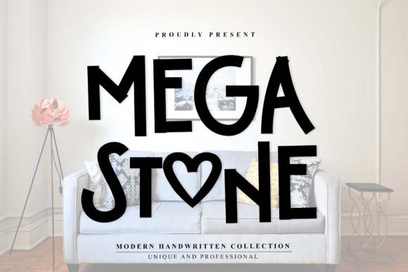 Mega Stone Font: Bold Handwritten Type for Digital Ads