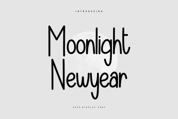Moonlight Newyear Font for Editorial Design