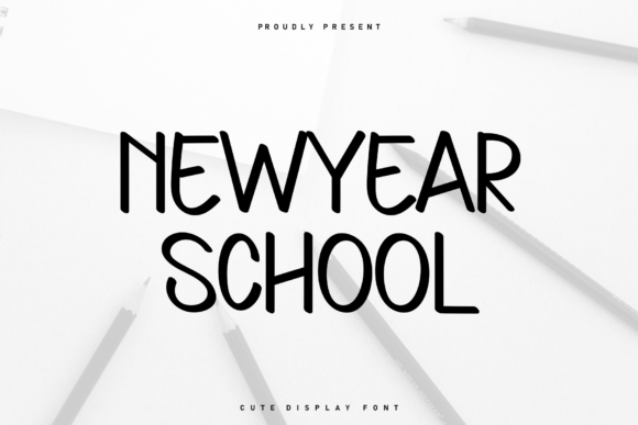 Newyear School Font: A Handwritten Typeface for Cozy Branding