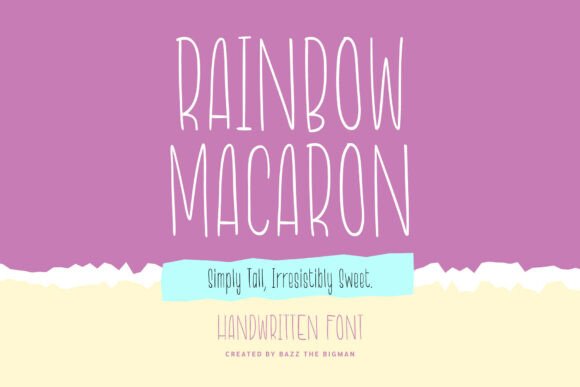 Rainbow Macaron Font: Sweet Handwritten Style for Crafters