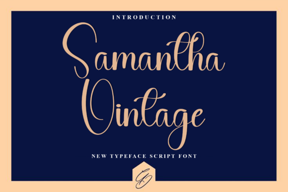 Samantha Vintage Font for Festive Craft Projects