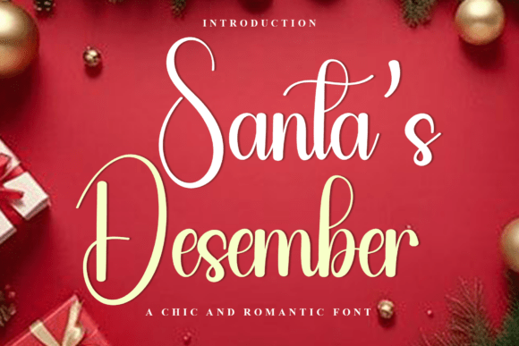 Santa s Desember Font: Festive Script for Makers