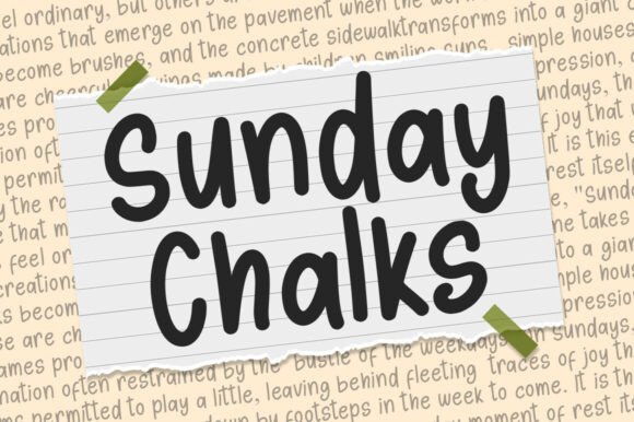 Sunday Chalks Font: Handwritten Charm for Makers