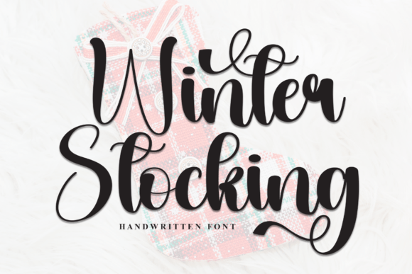 Winter Stocking Font for Festive Editorial Design
