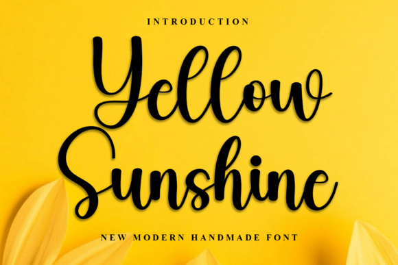 Yellow Sunshine Font: Festive Editorial Typography